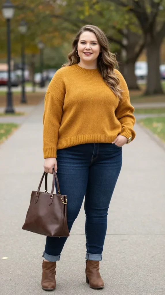 Plus Size Amber Sweater Autumn Outfit