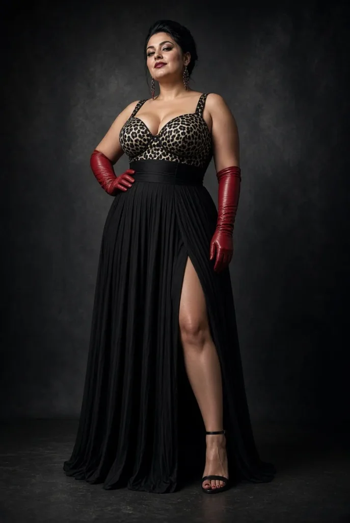 Plus Size Halloween Costume Black Cosplay Maxi Dress