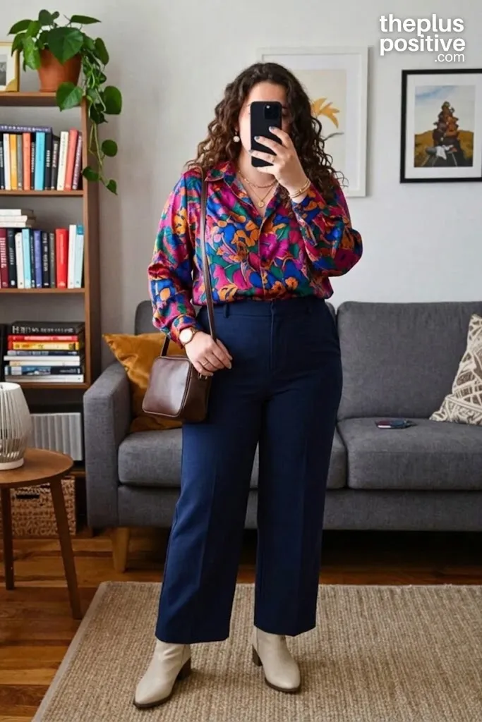 Dusty Rose Cable Sweater with Olive Barrel Jeans