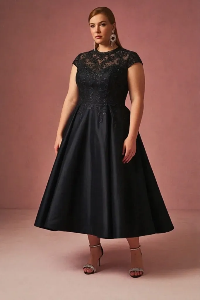 Plus Size Trumpet Silhouette Black Wedding Dress
