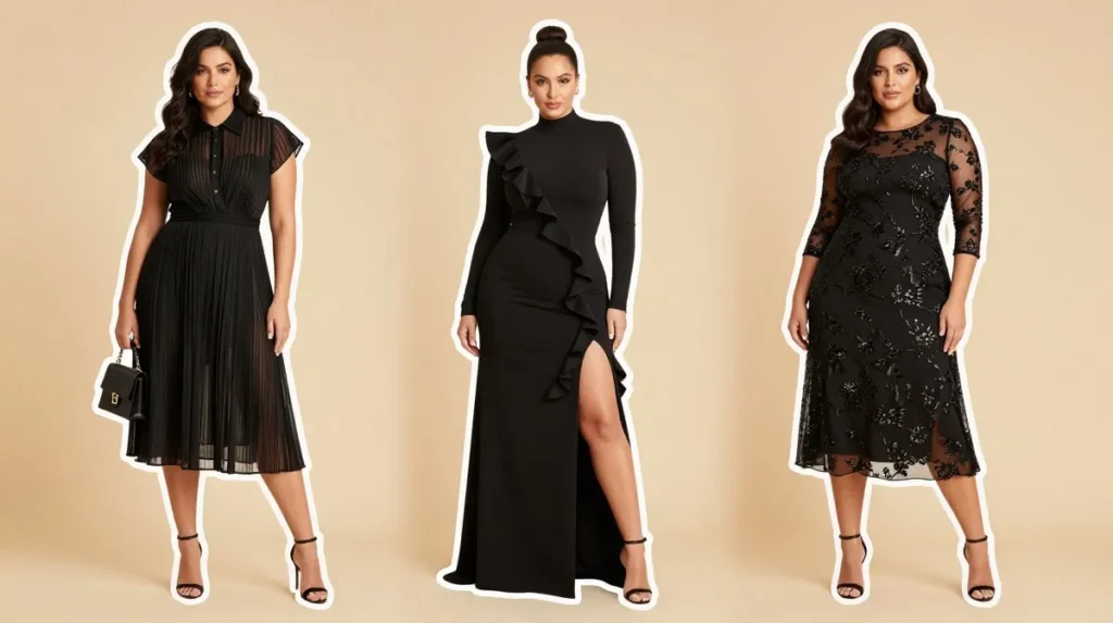 11 Plus Size Black Wedding Guest Dresses